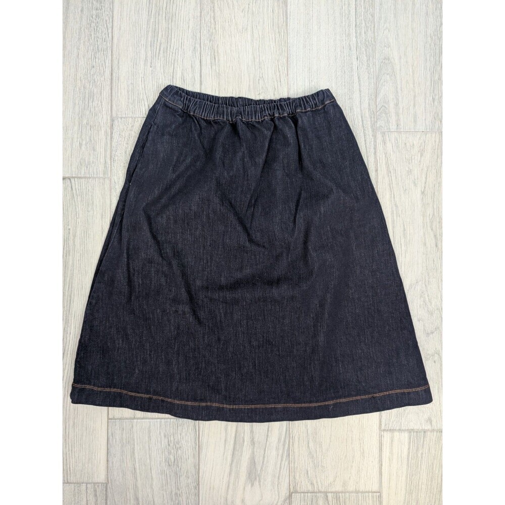 Moschino Love Jeans Navy Blue Denim Skirt Size 26
